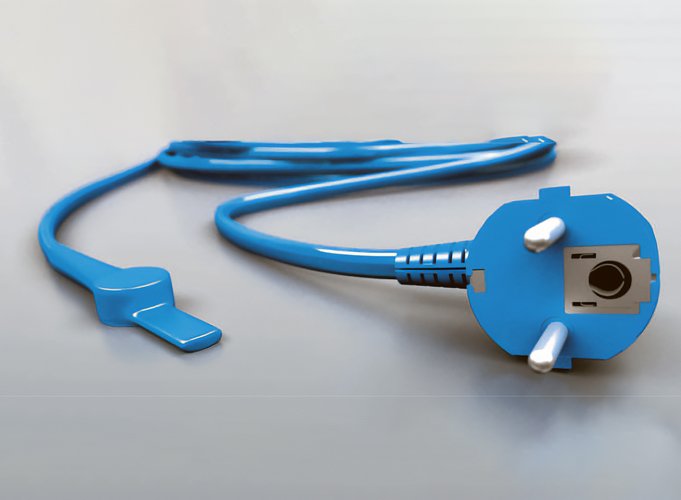 Heating cables with built-in thermostat and plug